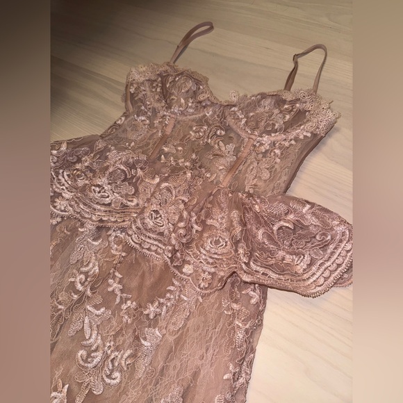 V. Chapman Lace Gown in Hushed Violet - Picture 5 of 5